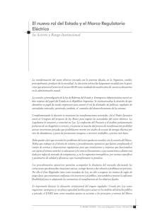 Contenido del Informe. - Ente Nacional Regulador de la Electricidad