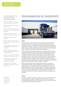PROGRAMACIÓN DE TRANSPORTE
