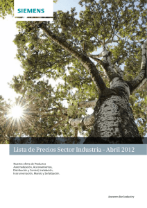 Lista de Precios Sector Industria - Abril 2012