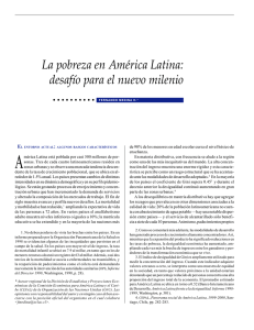 La pobreza en América Latina: desafío para el nuevo milenio