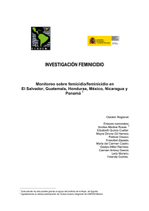 Monitoreo sobre femicidio/feminicidio en El Salvador, Guatemala