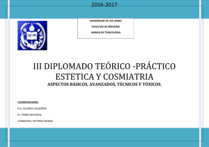 iii diplomado teórico -práctico estetica y cosmiatria