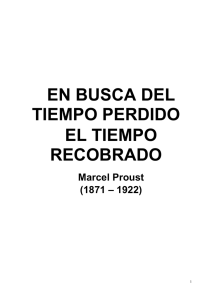 Proust, Marcel, EL TIEMPO RECOBRADO