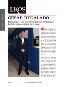 Nos Visitó: César Regalado (CEO de CNT).Edicion 235. noviembre