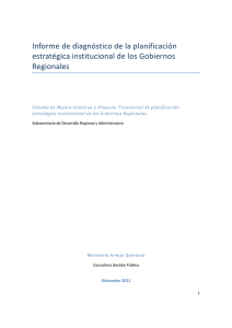 Informe Planificación Estratégica Institucional