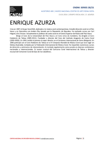 enrique azurza - Centro Nacional de Difusión Musical