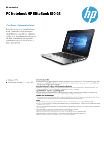 PC Notebook HP EliteBook 820 G3