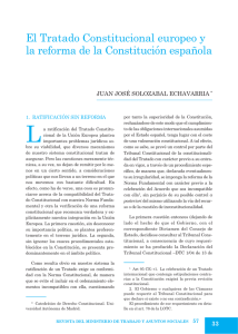 El Tratado Constitucional europeo y la reforma de la Constitución