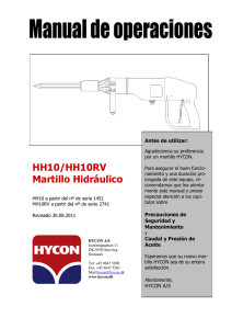 HH10/HH10RV Martillo Hidráulico