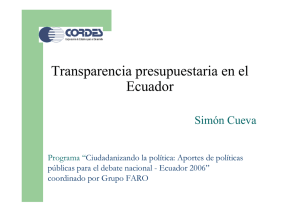 Transparencia presupuestaria en el Ecuador