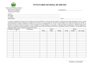INVENTARIO GENERAL DE BIENES - Consejo General de Educación