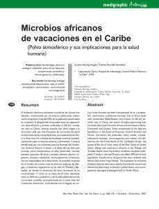 Microbios africanos de vacaciones en el Caribe