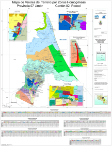 Mapa del Cantón Pococí 02, Distrito 01 a 06