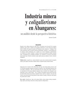 Industria minera y coligallerismo en Abangares