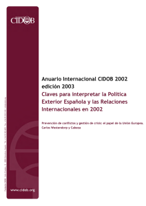 Anuario Internacional CIDOB 2002 edición 2003 Claves para