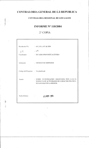 informe n° 118/2004 - Contraloría General de la República