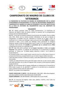 Reglamento - Federación de Atletismo de Madrid