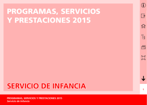 programas, servicios y prestaciones 2015 servicio de infancia
