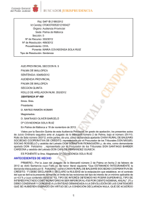 19-11-2012 Audiencia Provincial Baleares Sección 5
