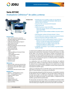 Serie JD720C Analizadores CellAdvisor™ de cables y antenas