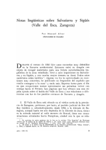 2. Notas lingüísticas sobre Salvatierra y Sigüés, por Manuel Alvar