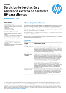 Servicios de devolución y asistencia externa de hardware HP para