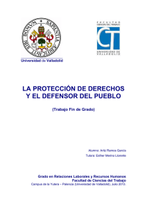 LA PROTECCIÓN DE DERECHOS Y EL DEFENSOR DEL PUEBLO