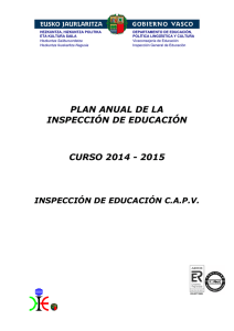 PLAN ANUAL DE LA INSPECCIÓN DE EDUCACIÓN CURSO 2014