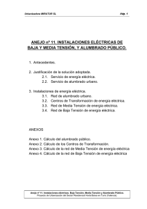 ANEJO nº 11. INSTALACIONES ELÉCTRICAS DE BAJA Y MEDIA