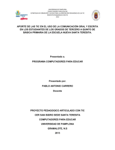 APORTE DE LAS TIC EN EL USO DE LA COMUNICACIÓN ORAL Y