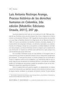 Luis Antonio Restrepo Arango, Proceso histórico de los derechos