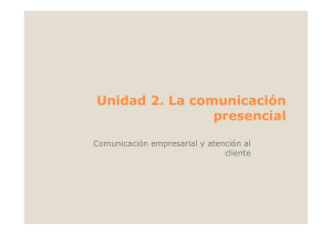 Unidad 2. La comunicación presencial