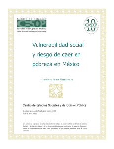 Vulnerabilidad social y riesgo de caer en pobreza en México