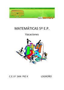 vacaciones matematicas 5º