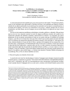 Jesús D. Rodríguez Velasco eHumanista: Volume1, 2001 119 La