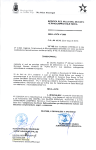 Municipal, Decreto Alcaldicio No 1434101.03.2012 que establece