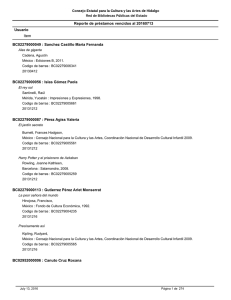 Reporte de préstamos vencidos al 20160713 Usuario Item