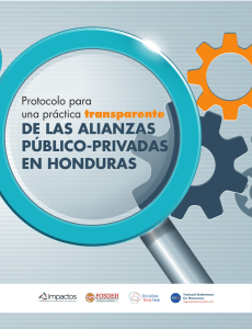 DE LAS ALIANZAS PÚBLICO-PRIVADAS EN HONDURAS