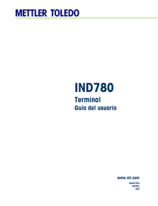 IND780 Terminal Guía del usuario