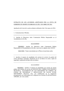 Acuerdos de 1 de abril - Ayuntamiento de Sevilla