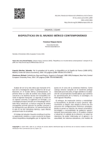 Biopolíticas en el mundo ibérico contemporáneo - Asclepio