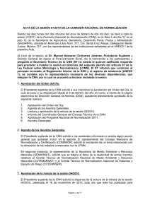 Minutes 01-2011 - Secretaría de Economía