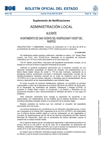 Edicto nº 107/16- URBANISMO - Ayuntamiento de San Vicente de