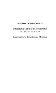 INFORME DE GESTION 2015 DIRECCIÓN DE DERECHOS