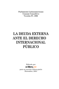 la deuda externa ante el derecho internacional público