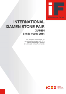 Xiamen Stone Fair 2014 - ICEX España Exportación e Inversiones