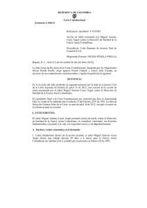 REPÚBLICA DE COLOMBIA Corte Constitucional Sentencia T