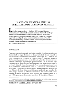 la ciencia española en el 98, en el marco de la ciencia mundial