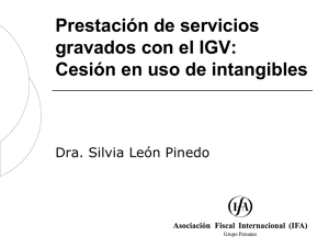 Prestación de servicios gravados con el IGV: Cesión en uso de