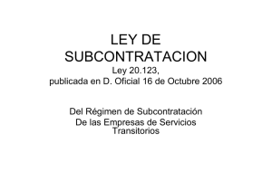 LEY DE SUBCONTRATACION